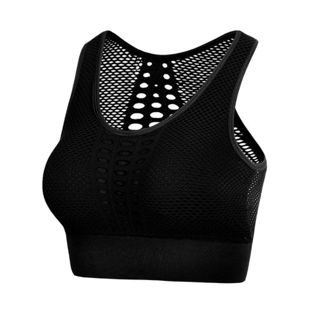 Soutien-gorge de sport sexy et respirant en maille pour femme