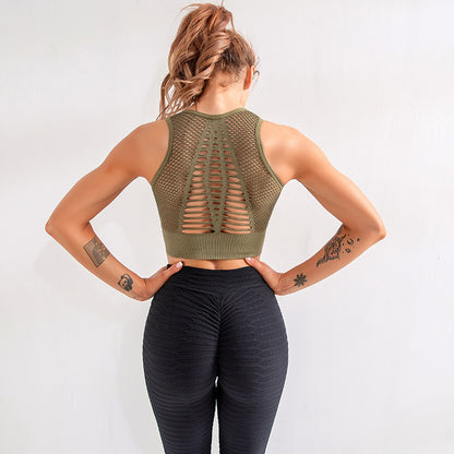 Soutien-gorge de sport sexy et respirant en maille pour femme