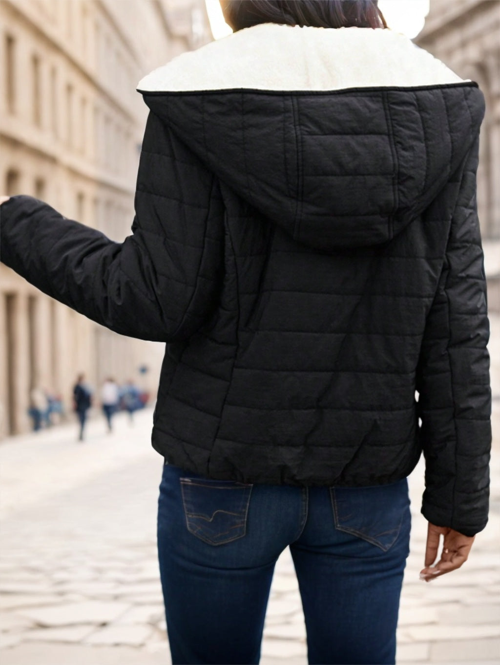 Manteau court matelassé hiver décontracté style streetwear léger et chaud pour femme