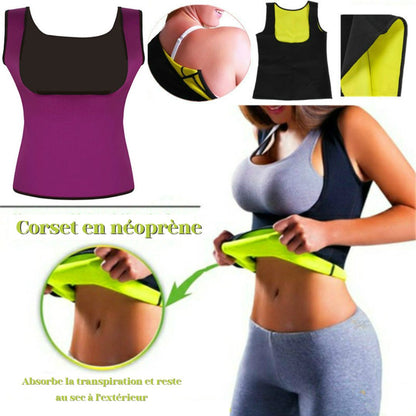 Corset gainant en néoprène pour femme, gaine amincissante, effet push-up !